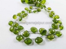 Vesuvianite Far Faceted Heart Shape Beads